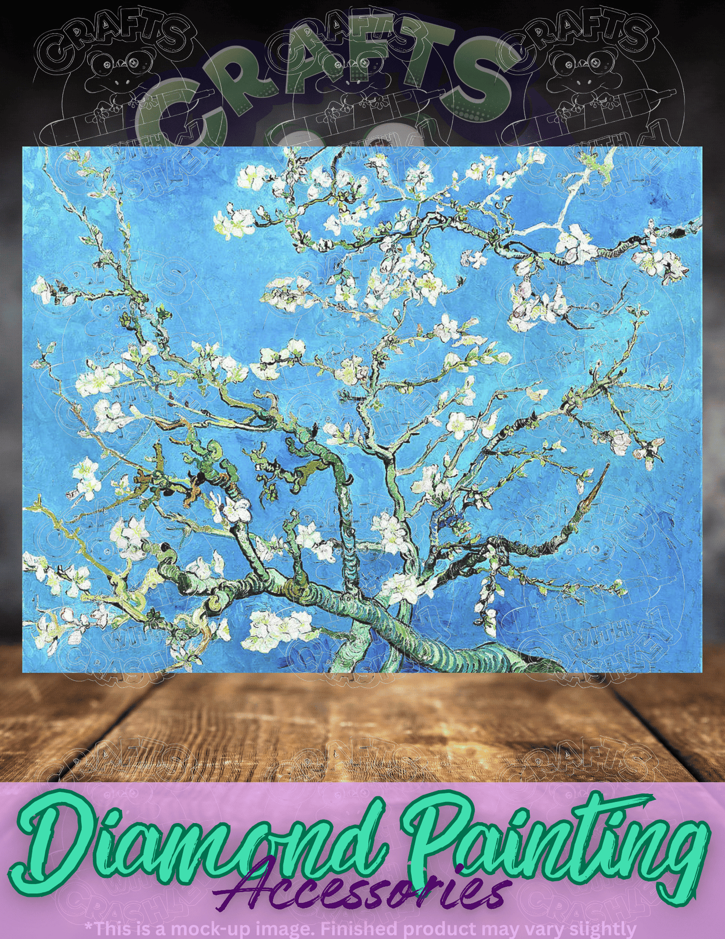 "Almond Blossoms" by Vincent Van Gogh Premium Accessories for Diamond Painting