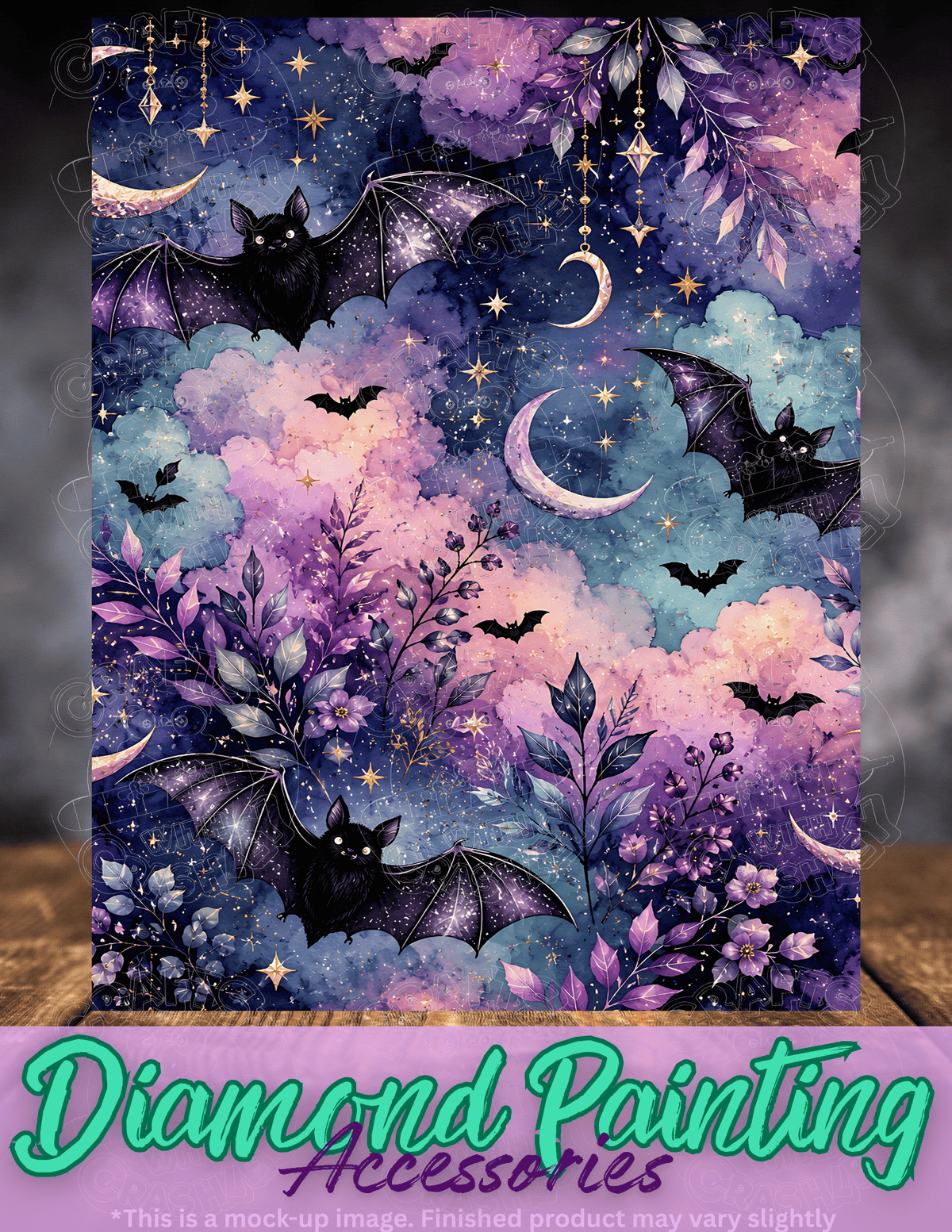 "Gothic Bats" Premium Accessories for Diamond Painting
