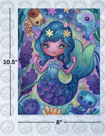 "Lapis Mermaid" by ©Jeremiah Ketner Decorative Diamond Painting Release Papers