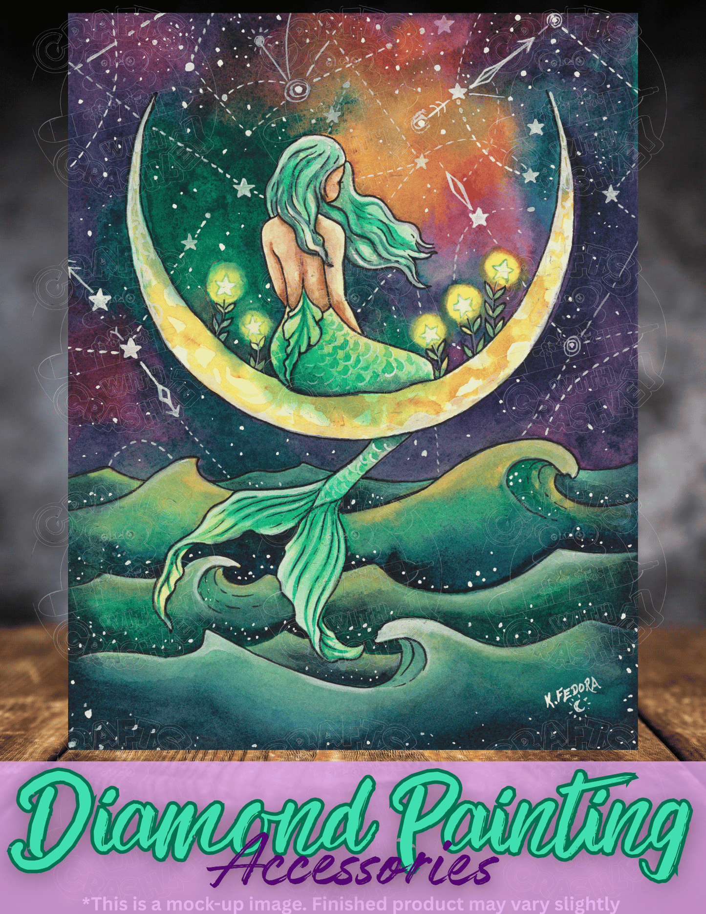 "Time with the Moon" by ©Kat Fedora Premium Accessories for Diamond Painting