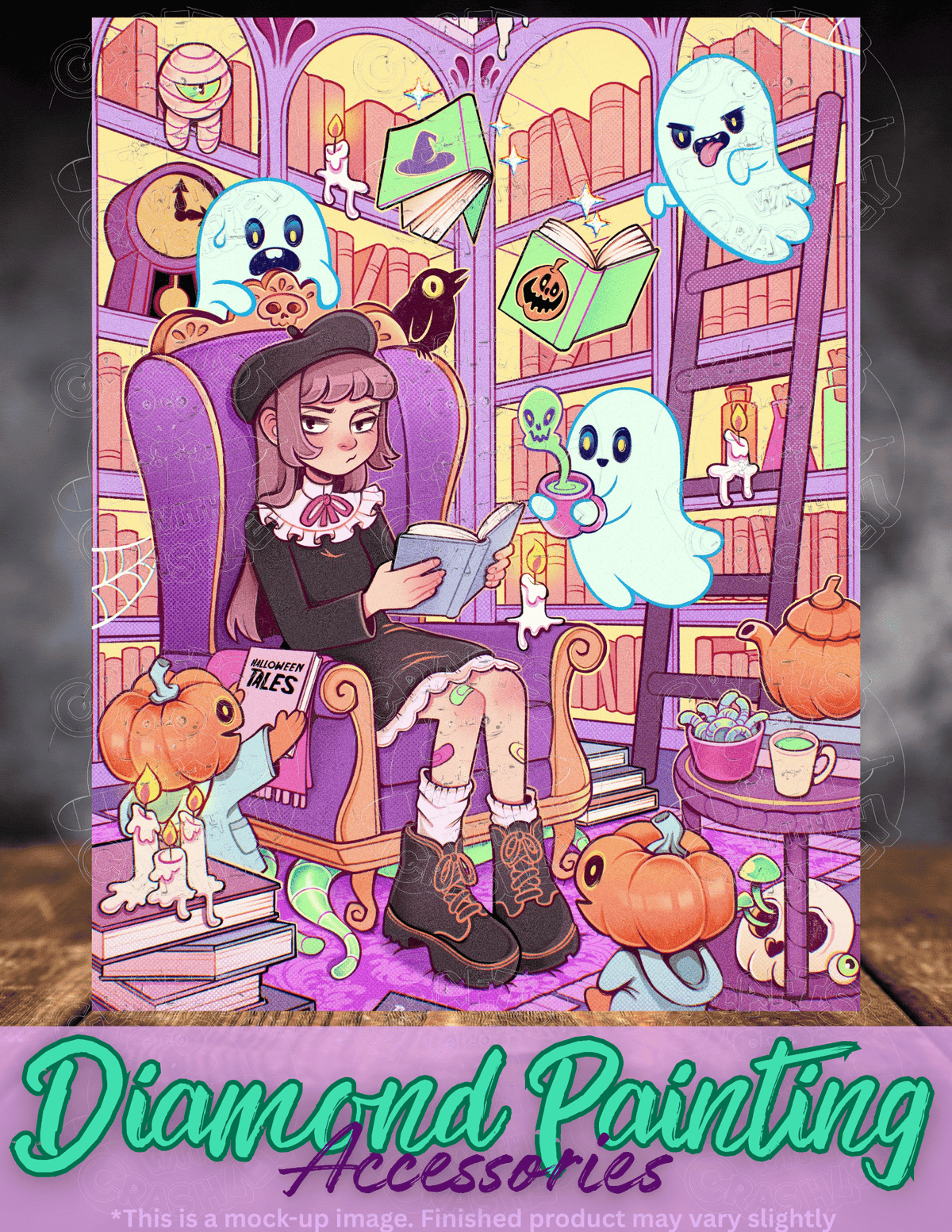 "Haunted Library" by ©Mrs Butter D Premium Accessories for Diamond Painting