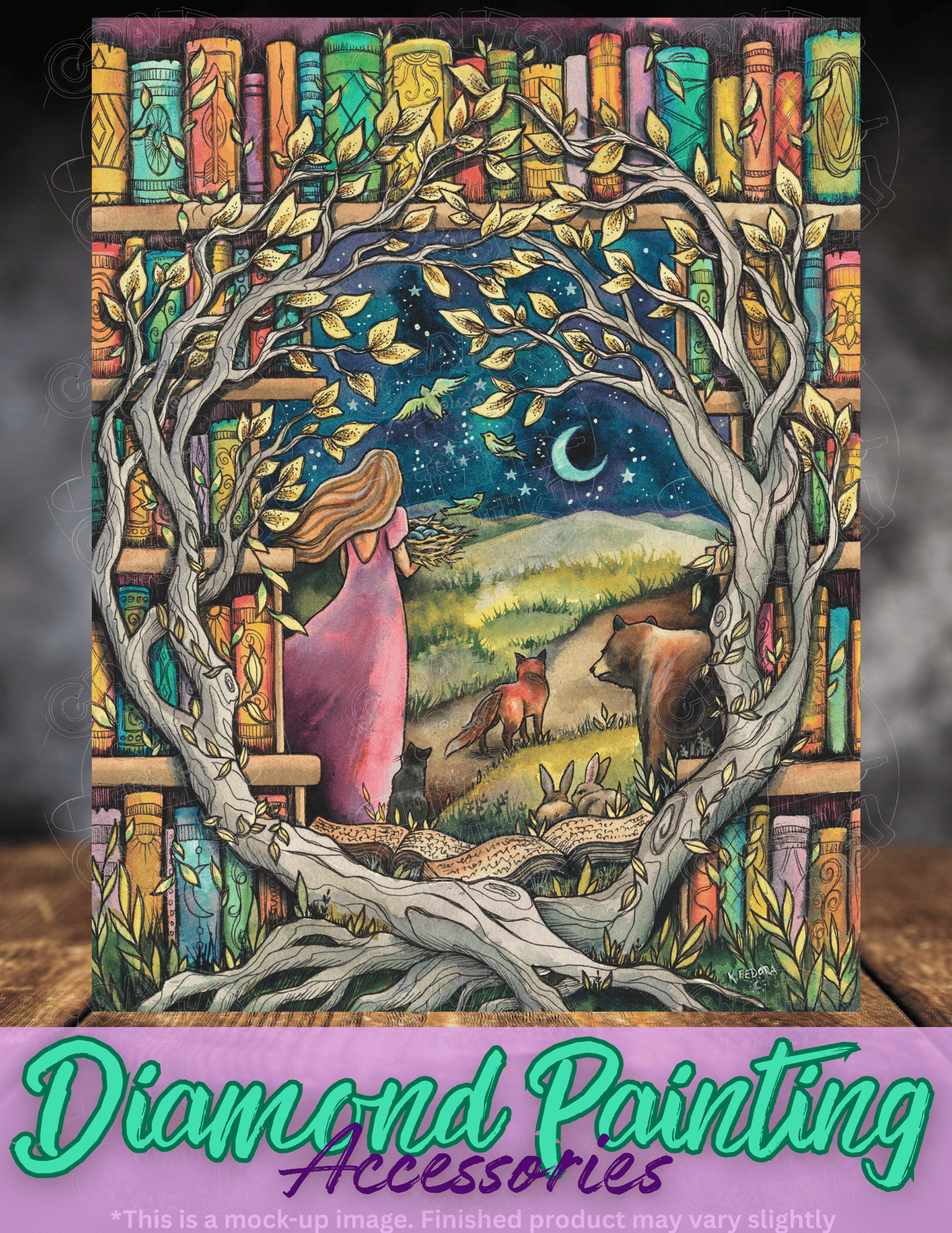 "Finding Dreamland" by ©Kat Fedora Premium Accessories for Diamond Painting
