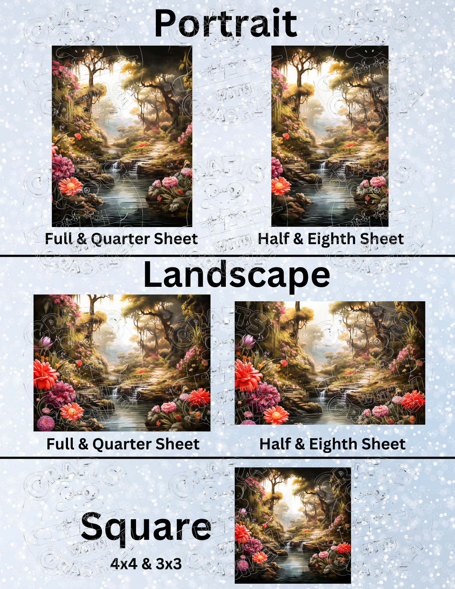 "Eden's Garden" by ©Stacy Deal Premium Decorative Release Papers for Diamond Painting