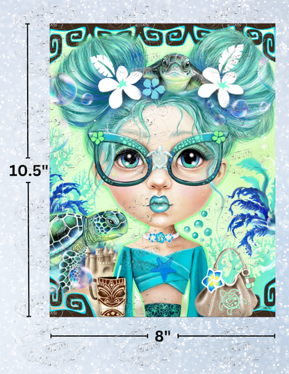 "Sea Turtle Sierra" by ©Sheena Pike Decorative Diamond Painting Release Papers