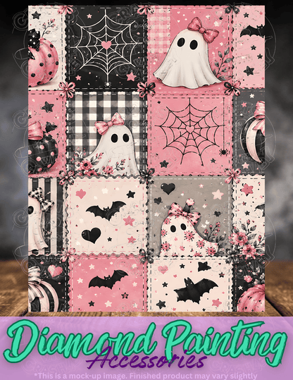 "Pink Halloween Patchwork" Premium Accessories for Diamond Painting