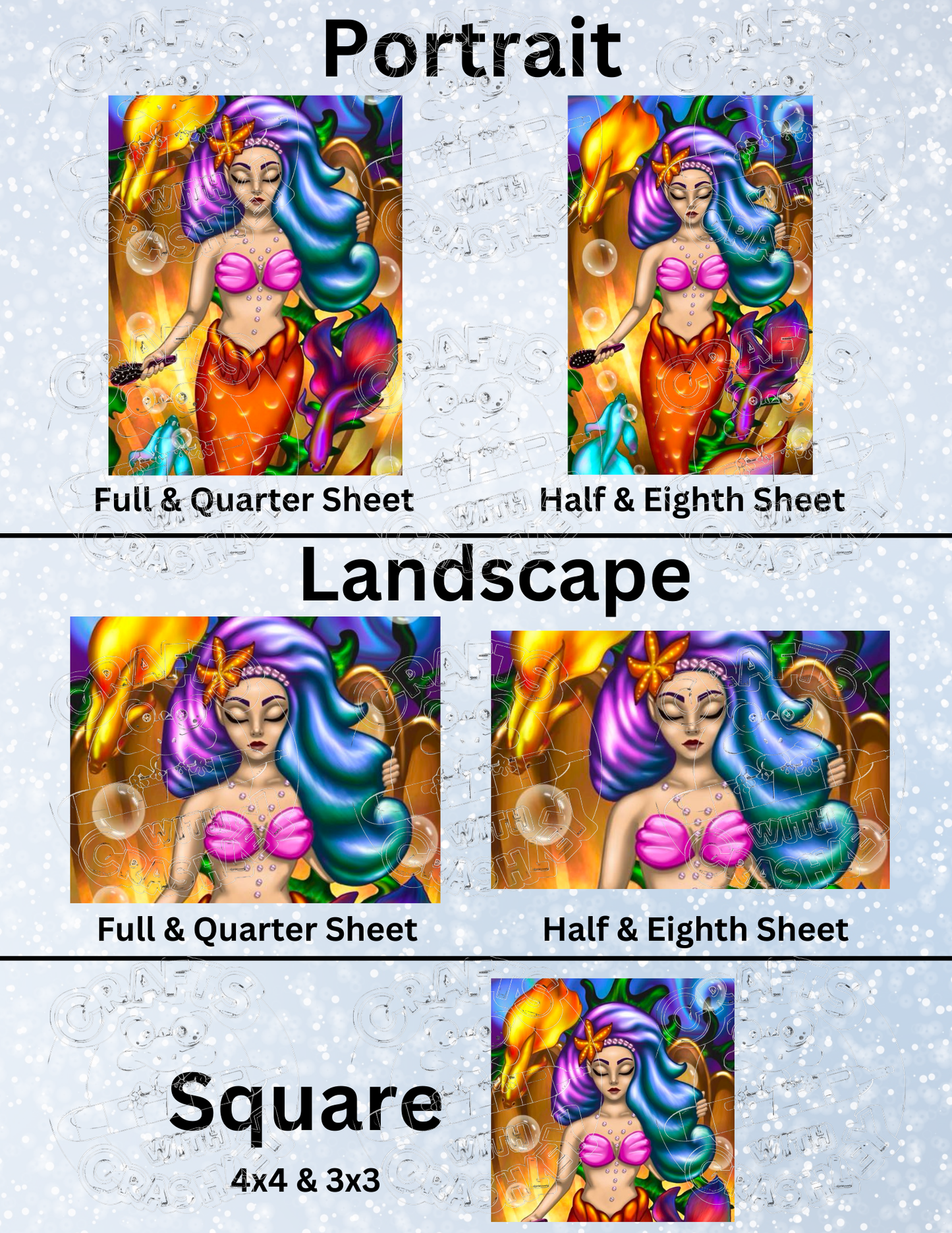 "Under the Sea Beauty" by ©Emma Casey Premium Decorative Release Papers for Diamond Painting