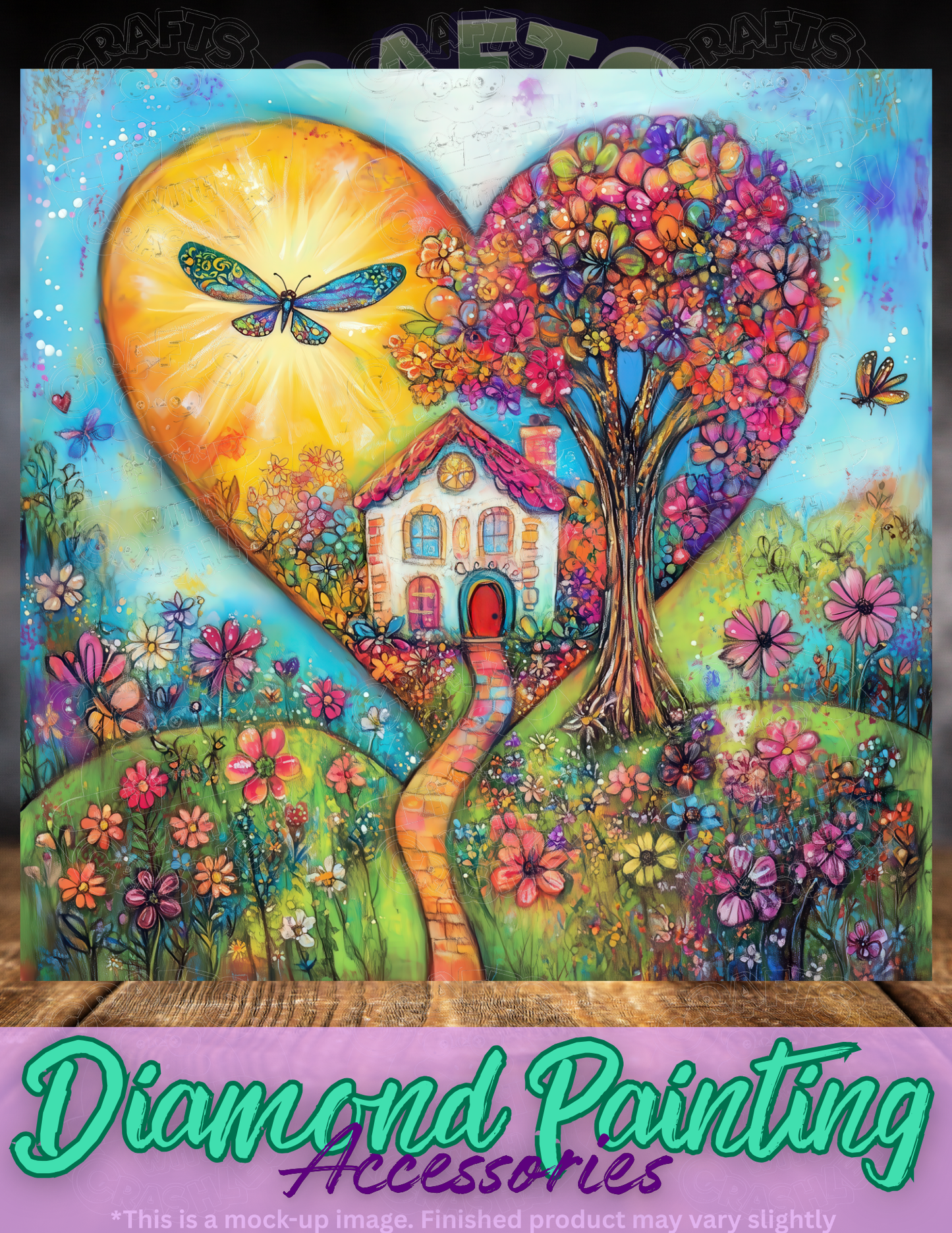 "Home Is Where the Heart Is" by ©Cocomarshmallow Premium Accessories for Diamond Painting