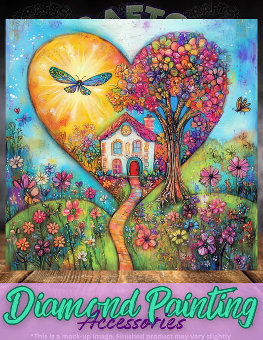 "Home Is Where the Heart Is" by ©Cocomarshmallow Premium Accessories for Diamond Painting