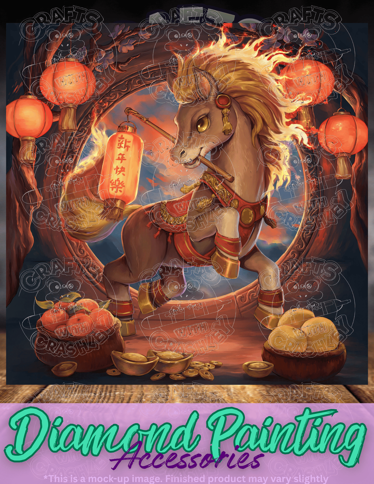 "Year of the Horse" by ©Christina "SixthLeafClover" Yen Premium Accessories for Diamond Painting