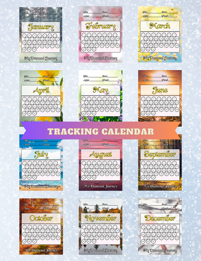 "Tracking Calendar Combo Pack" Decorative Diamond Painting Release Papers