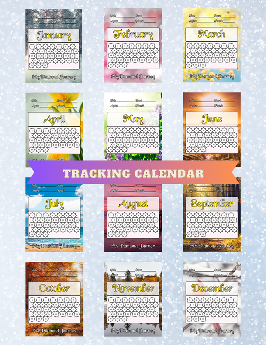 "Tracking Calendar Combo Pack" Decorative Diamond Painting Release Papers