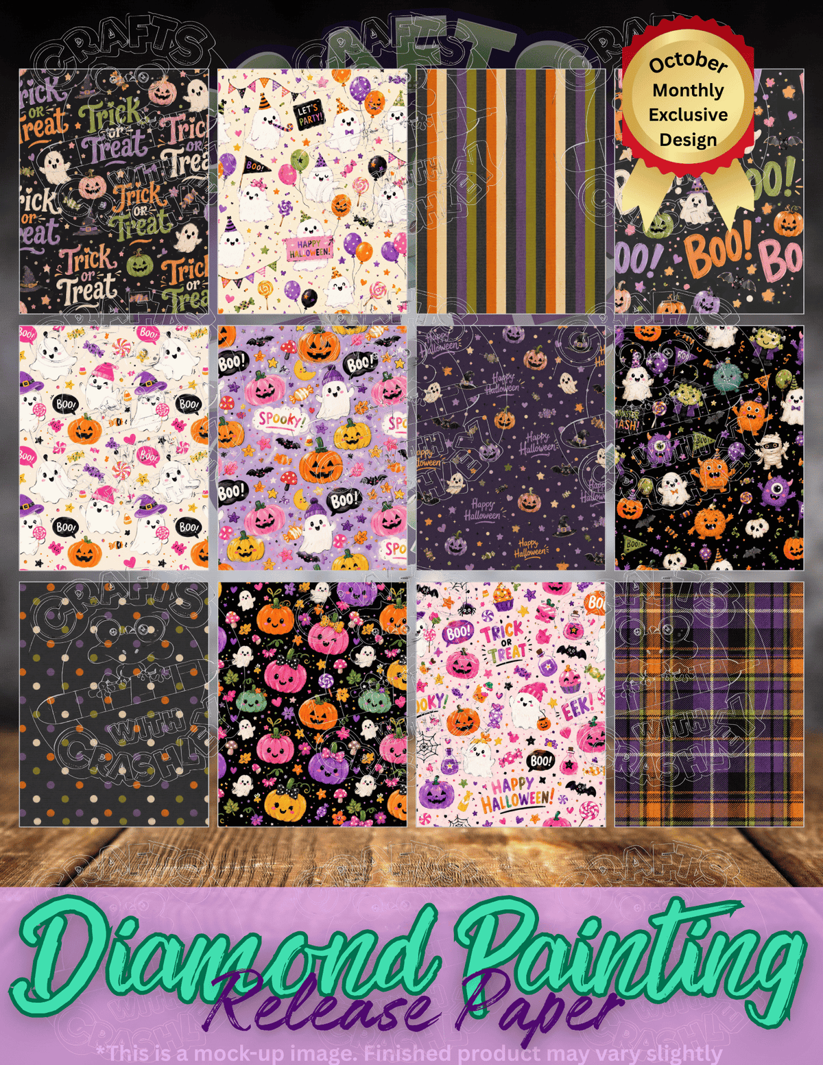 Halloween Time Combo Pack Premium Release Paper for Diamond Painting