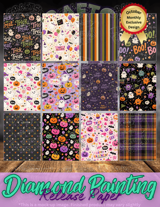 Halloween Time Combo Pack Premium Release Paper for Diamond Painting