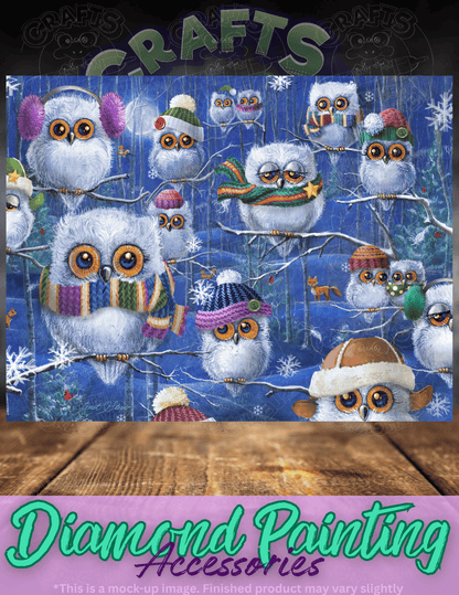 "Night Owls with Hats" by ©Janet Stever Premium Accessories for Diamond Painting