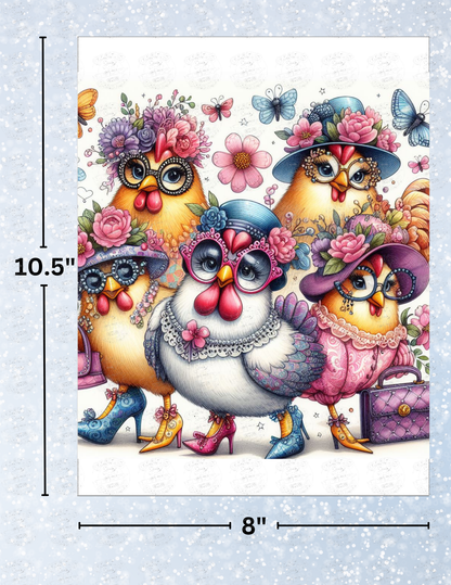 "The Chick A Dee Ladies" by ©Sherri Baldy Decorative Diamond Painting Release Papers