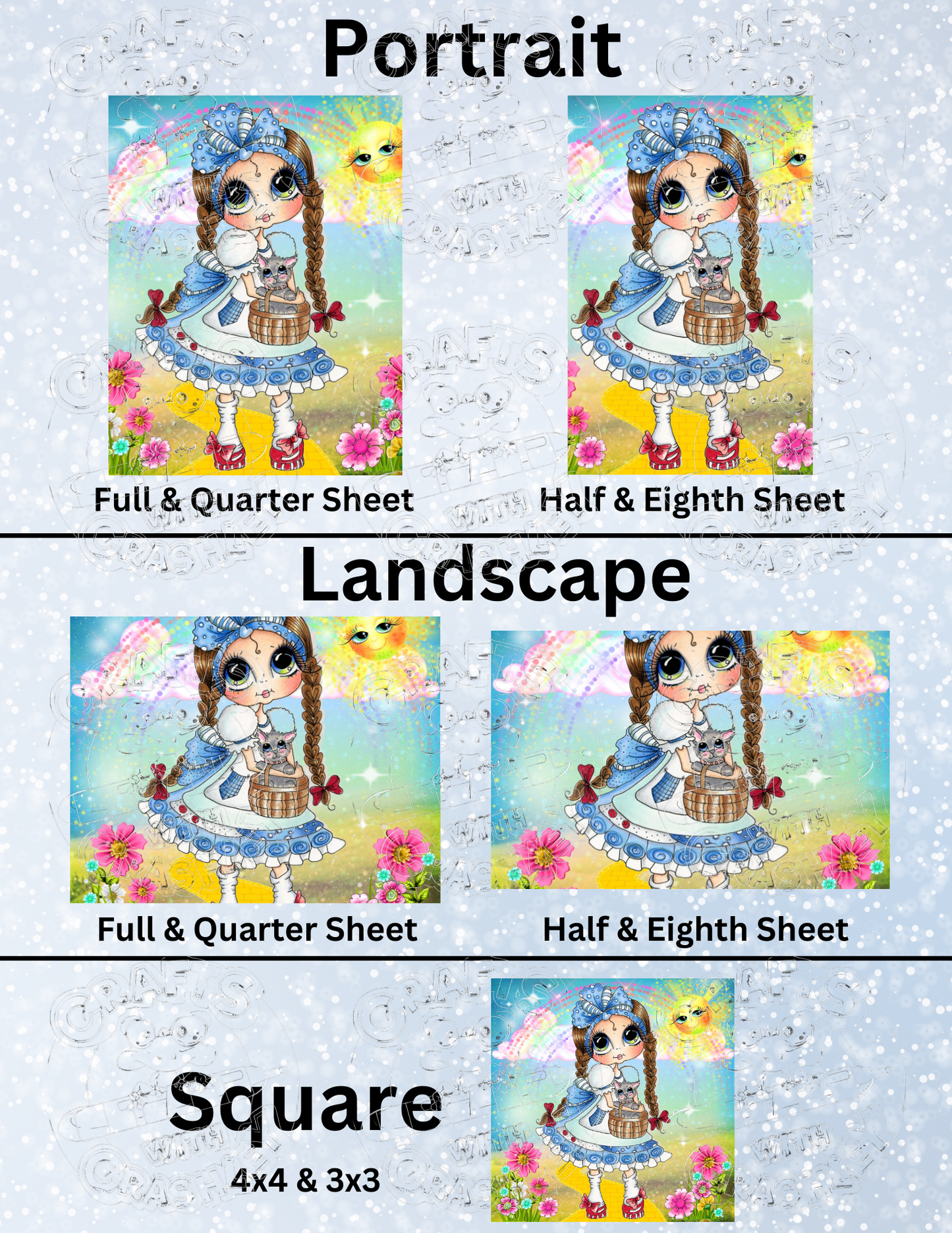 "Dorothy From Oz Bestie" by ©Sherri Baldy Premium Decorative Release Papers for Diamond Painting