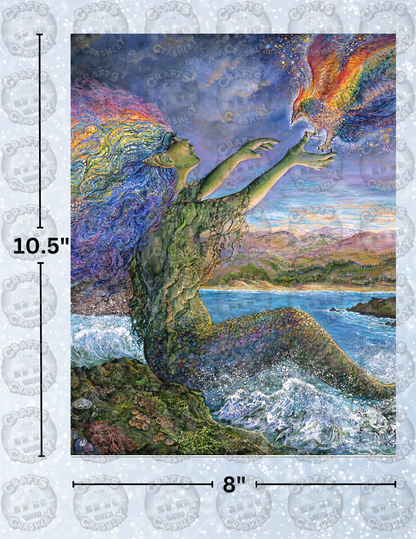 "Mermaid and the Phoenix" by ©Josephine Wall Decorative Diamond Painting Release Papers