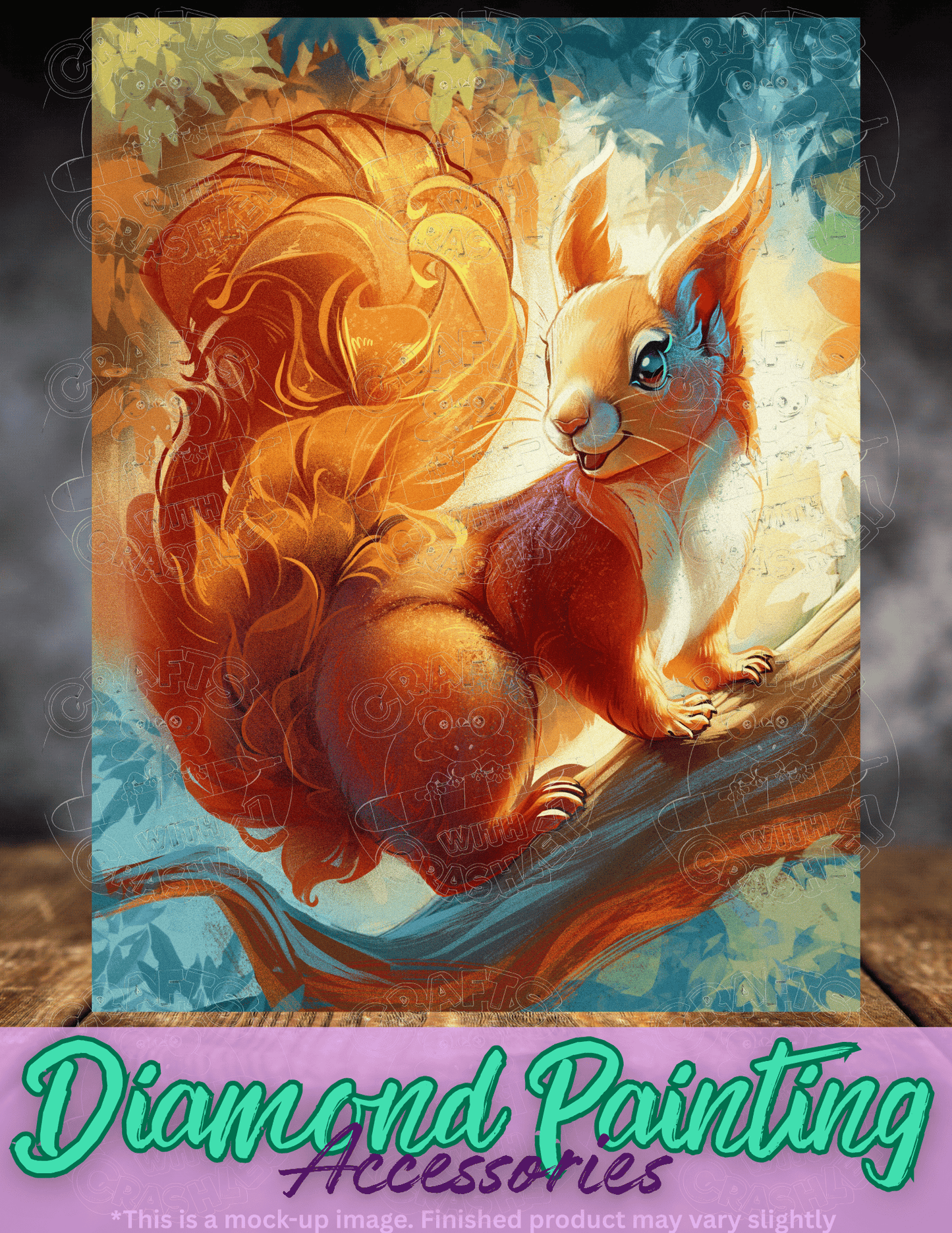 "Sunbeam the Squirrel" by ©Puffygator Premium Accessories for Diamond Painting