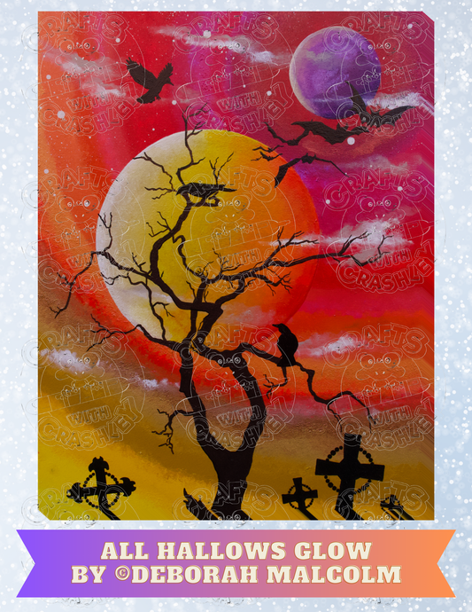 "All Hallows Glow" by ©Deborah Malcolm Premium Decorative Release Papers for Diamond Painting