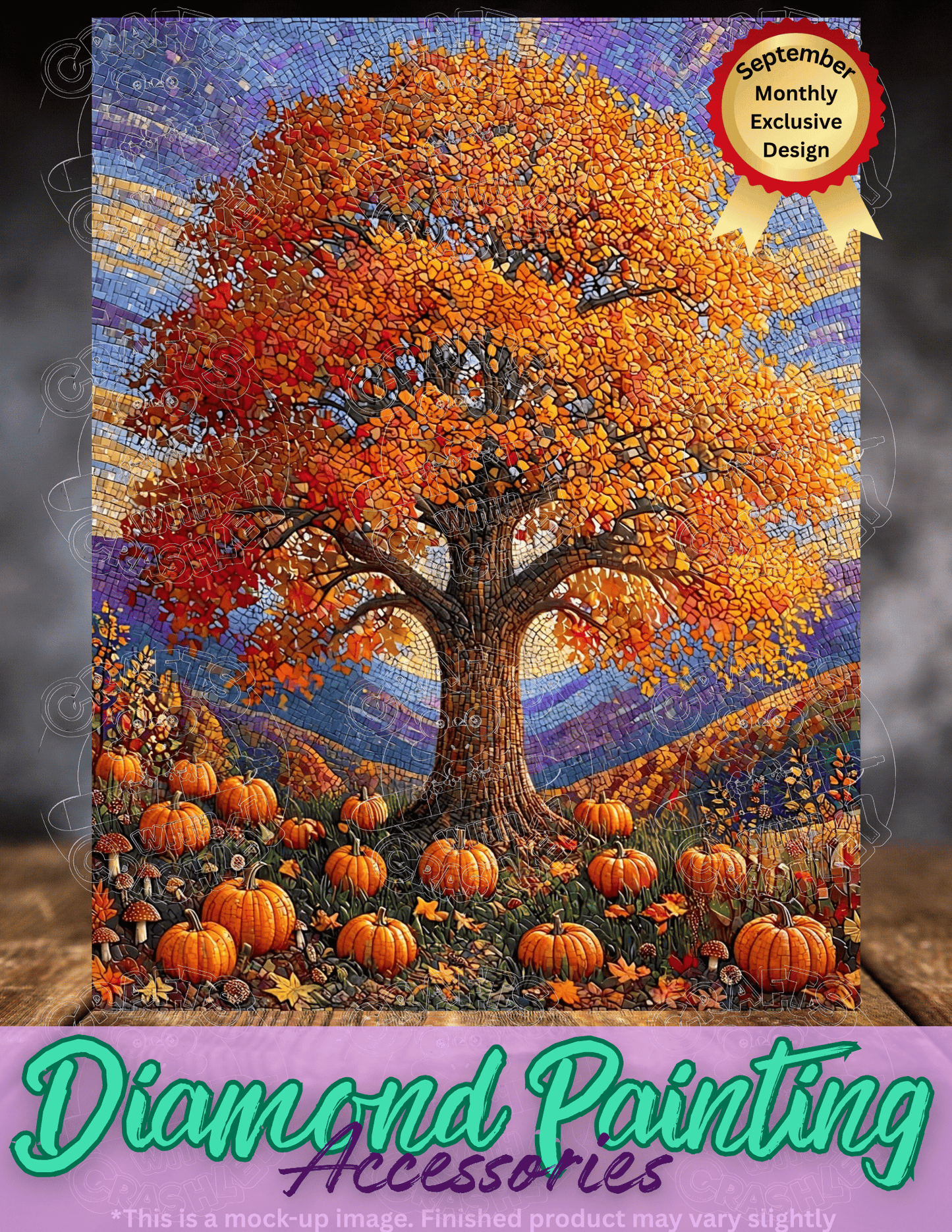 "Autumn's Majestic Mosaic" Premium Accessories for Diamond Painting