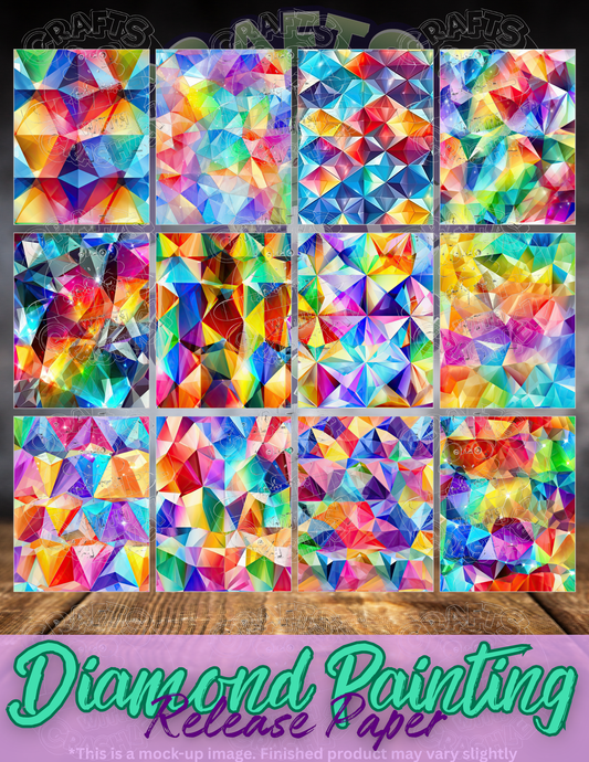Rainbow Diamonds Combo Pack Premium Release Paper for Diamond Painting