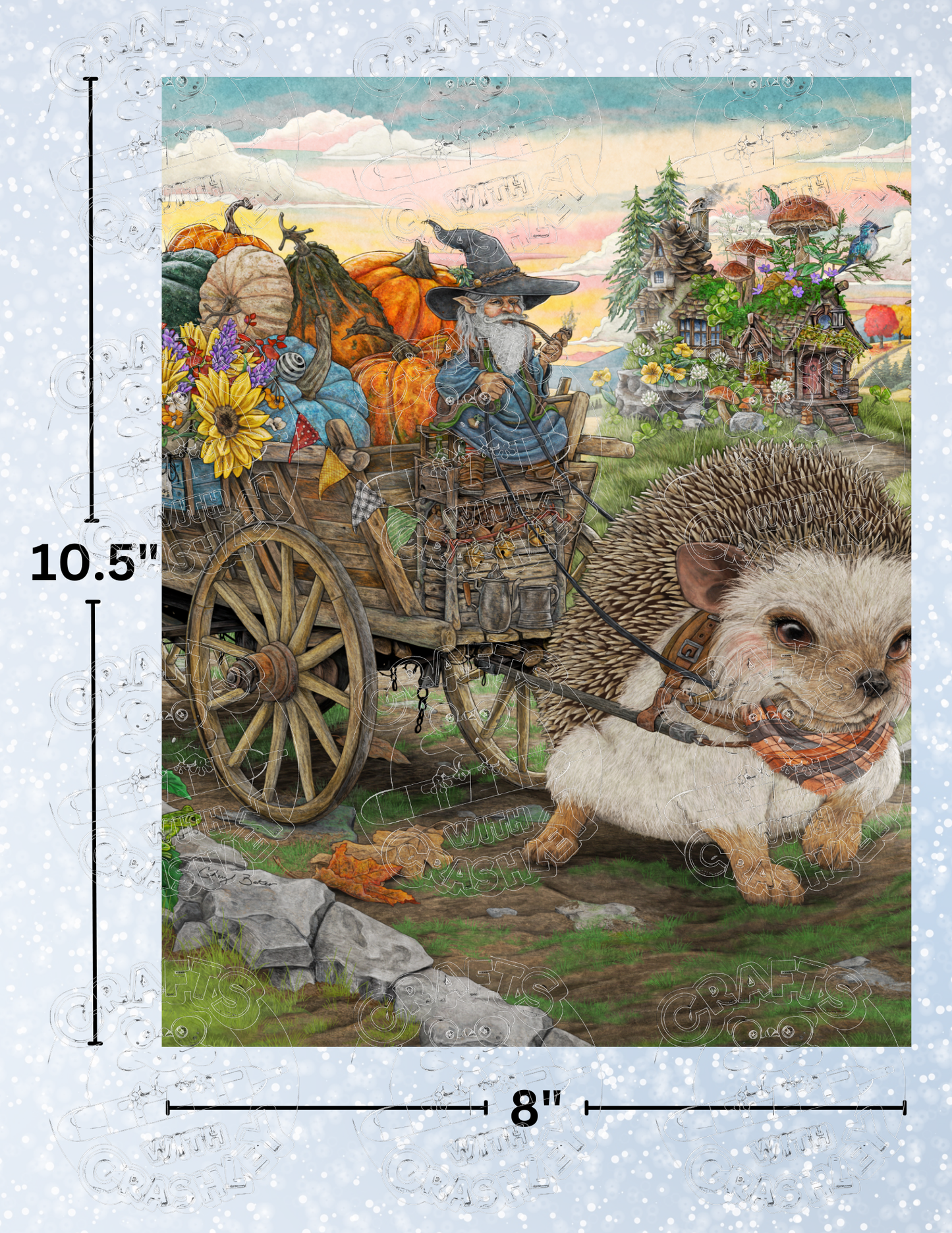 "To Market We Go, Harvest in Tow" by ©Cheryl Baker Premium Decorative Release Papers for Diamond Painting