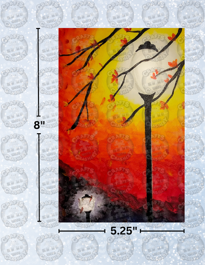 "Twilight Street Light" By Ginny Kollmeier Decorative Diamond Painting Release Papers