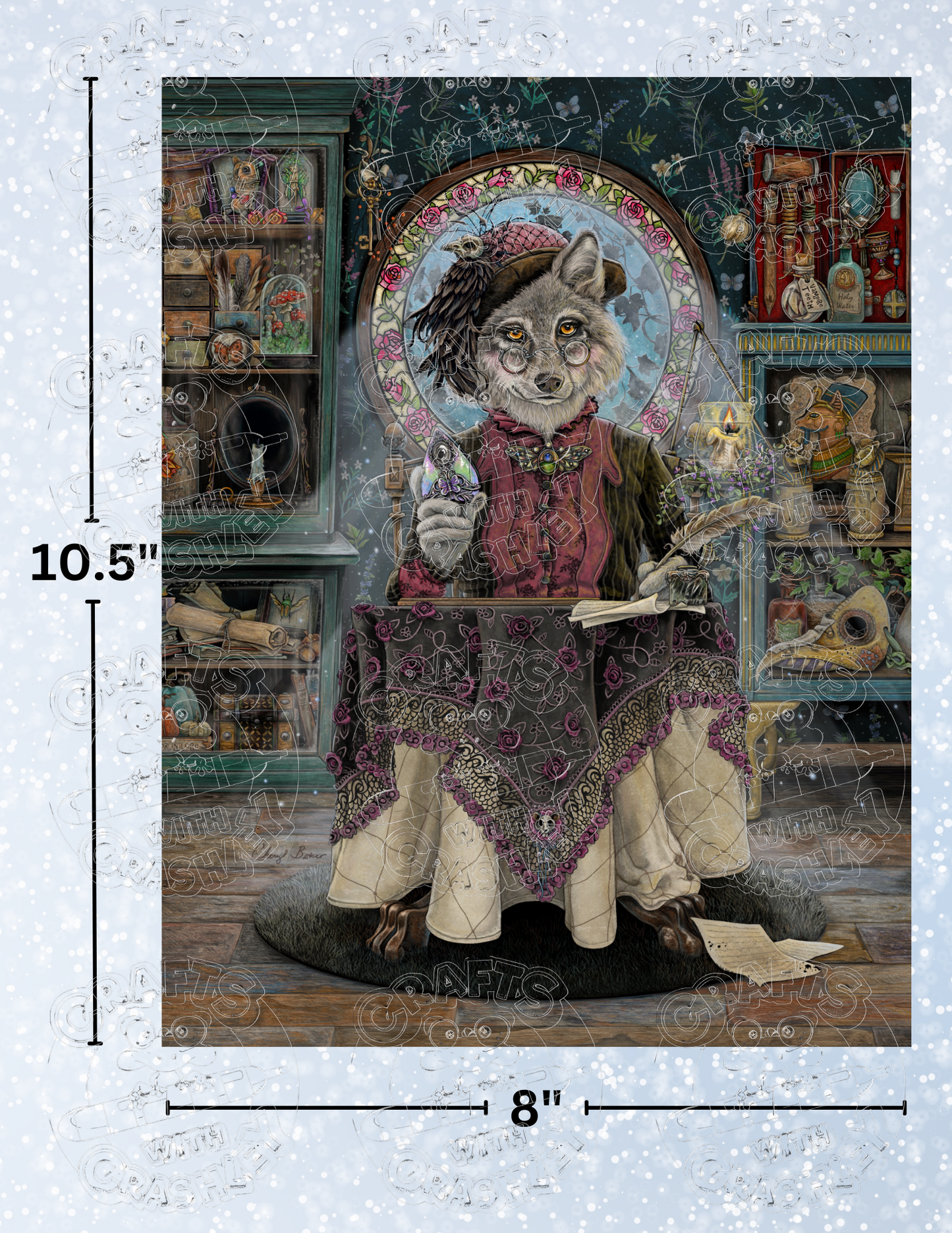 "Miss Eleanor the Mystic" by ©Cheryl Baker Premium Decorative Release Papers for Diamond Painting