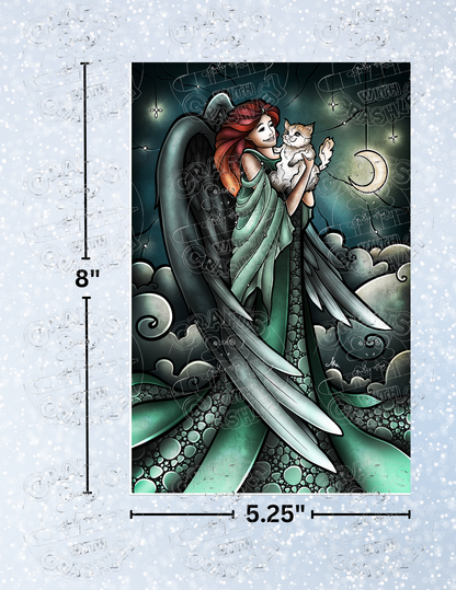 "All Cats DO Go to Heaven" by ©Mandie Manzano Decorative Diamond Painting Release Papers