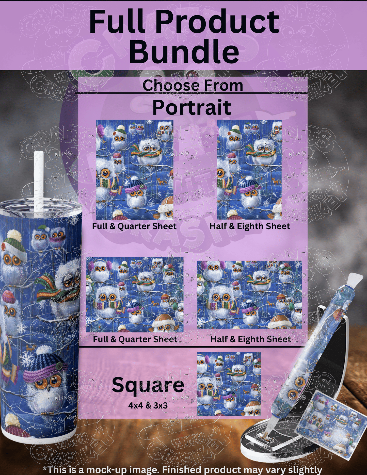 "Night Owls with Hats" by ©Janet Stever Premium Accessories for Diamond Painting