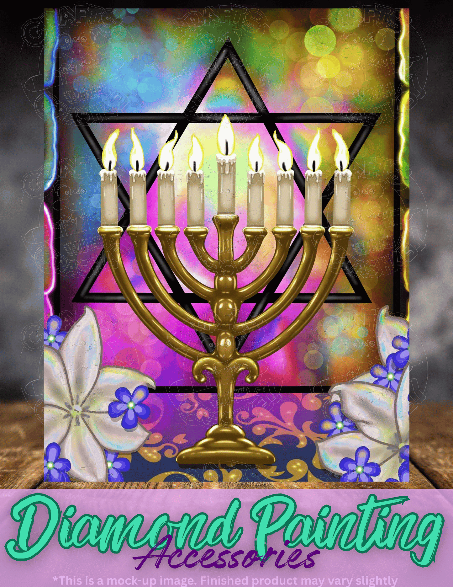 "Happy Hanukkah" by ©Emma Casey Premium Accessories for Diamond Painting
