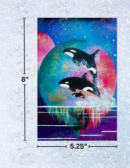 "An Evening Swim" by ©Deborah Malcolm Decorative Diamond Painting Release Papers