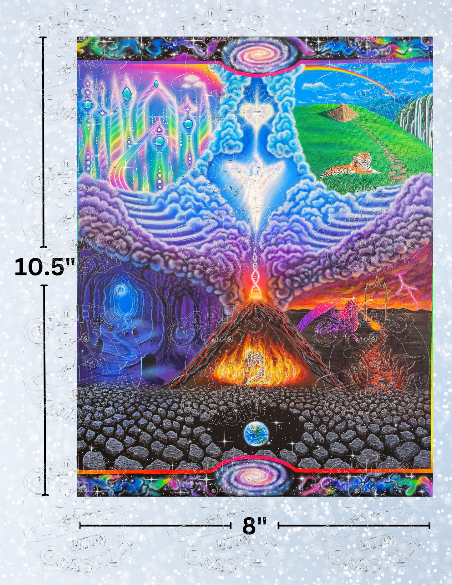 "Escaping the Illusion of Hell" by ©Becca Tindol Premium Decorative Release Papers for Diamond Painting