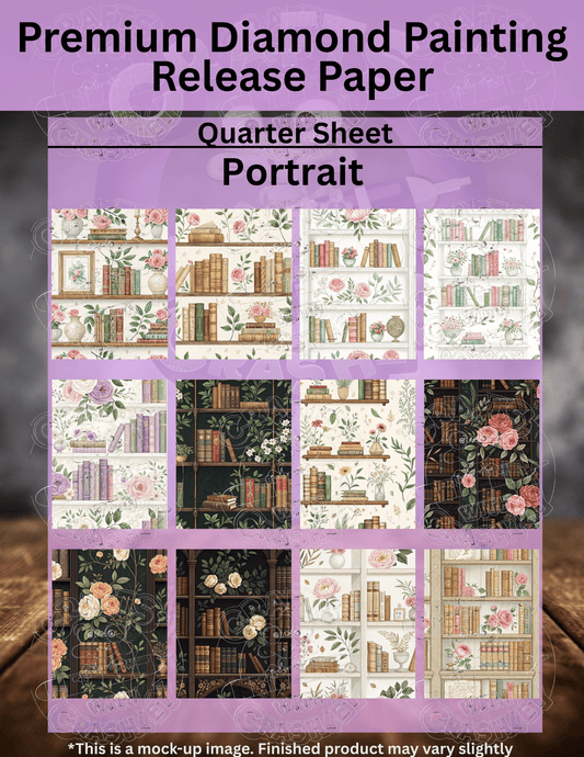 Vintage Floral Library Combo Pack Premium Release Paper for Diamond Painting