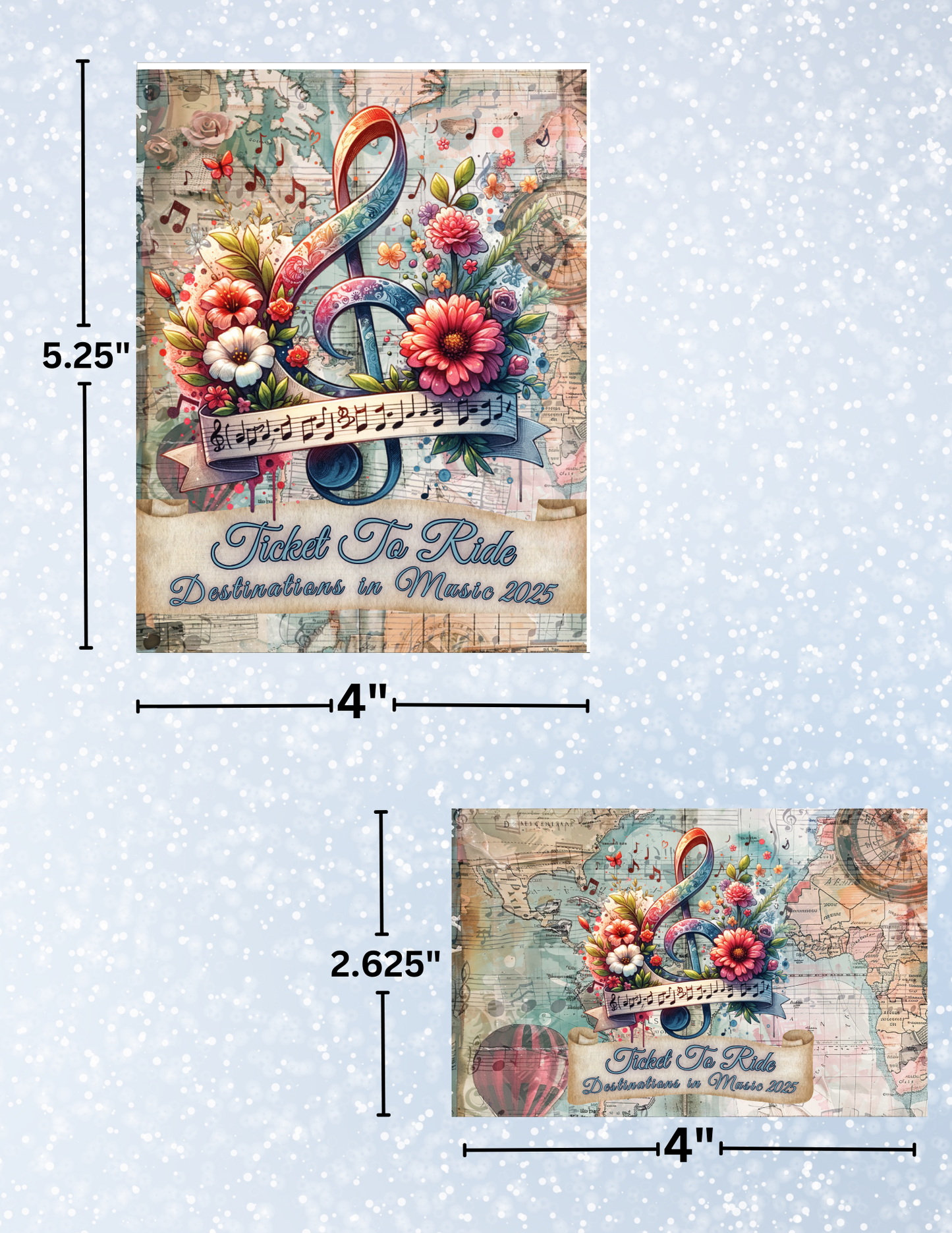 "#TicketToRide2025" Decorative Diamond Painting Release Papers