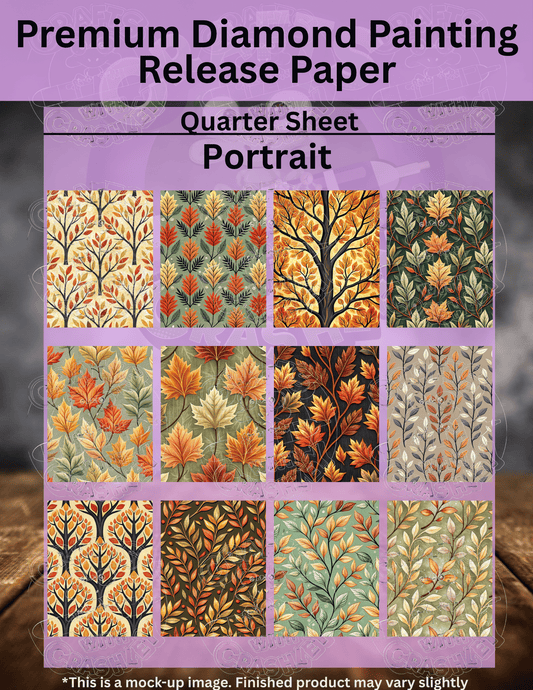 Fall Leaves Combo Pack Premium Release Paper for Diamond Painting
