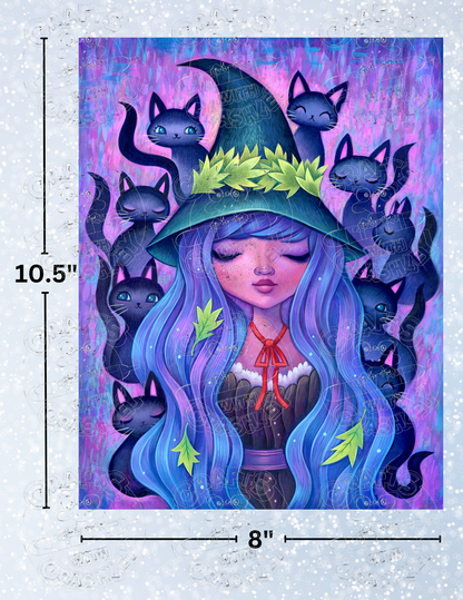 "The Witch's Black Cats" by ©Jeremiah Ketner Premium Decorative Release Papers for Diamond Painting