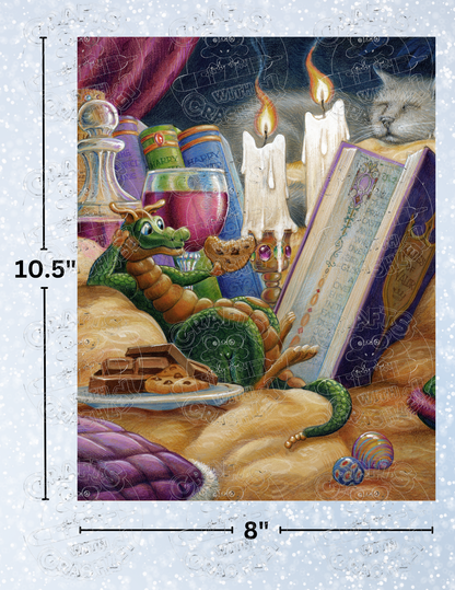 "Curl Up with a Good Book" by ©Randal Spangler Premium Decorative Release Papers for Diamond Painting