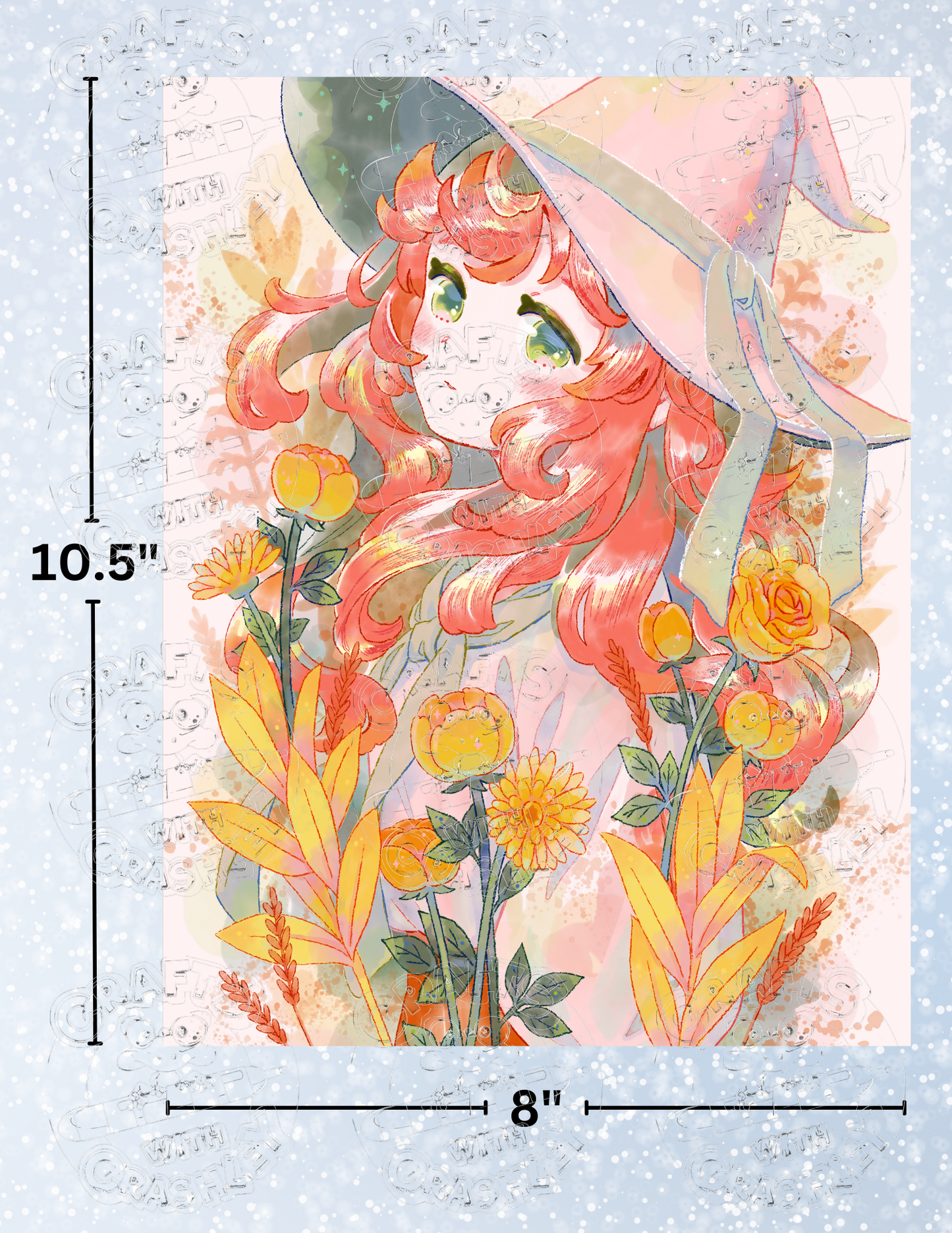 "Witch of Flowers" by ©Hiroko Hashimoto Premium Decorative Release Papers for Diamond Painting