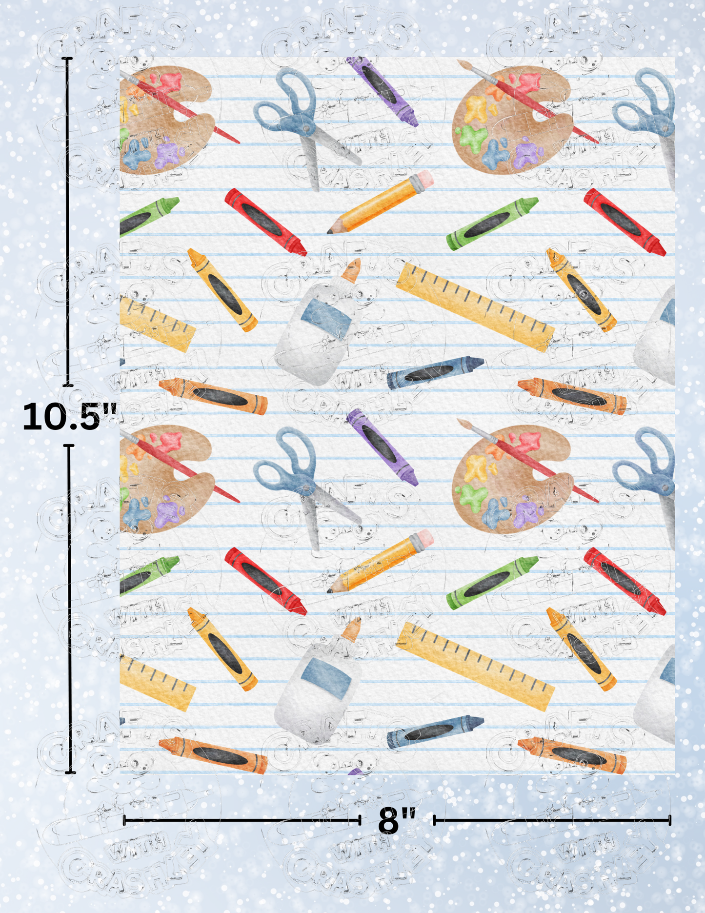 "School Supplies" by ©Sara Anne Creations Premium Decorative Release Papers for Diamond Painting