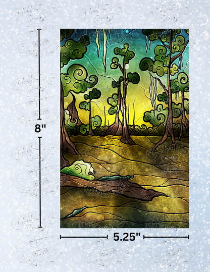 "Alligator Swamp" by ©Mandie Manzano Decorative Diamond Painting Release Papers