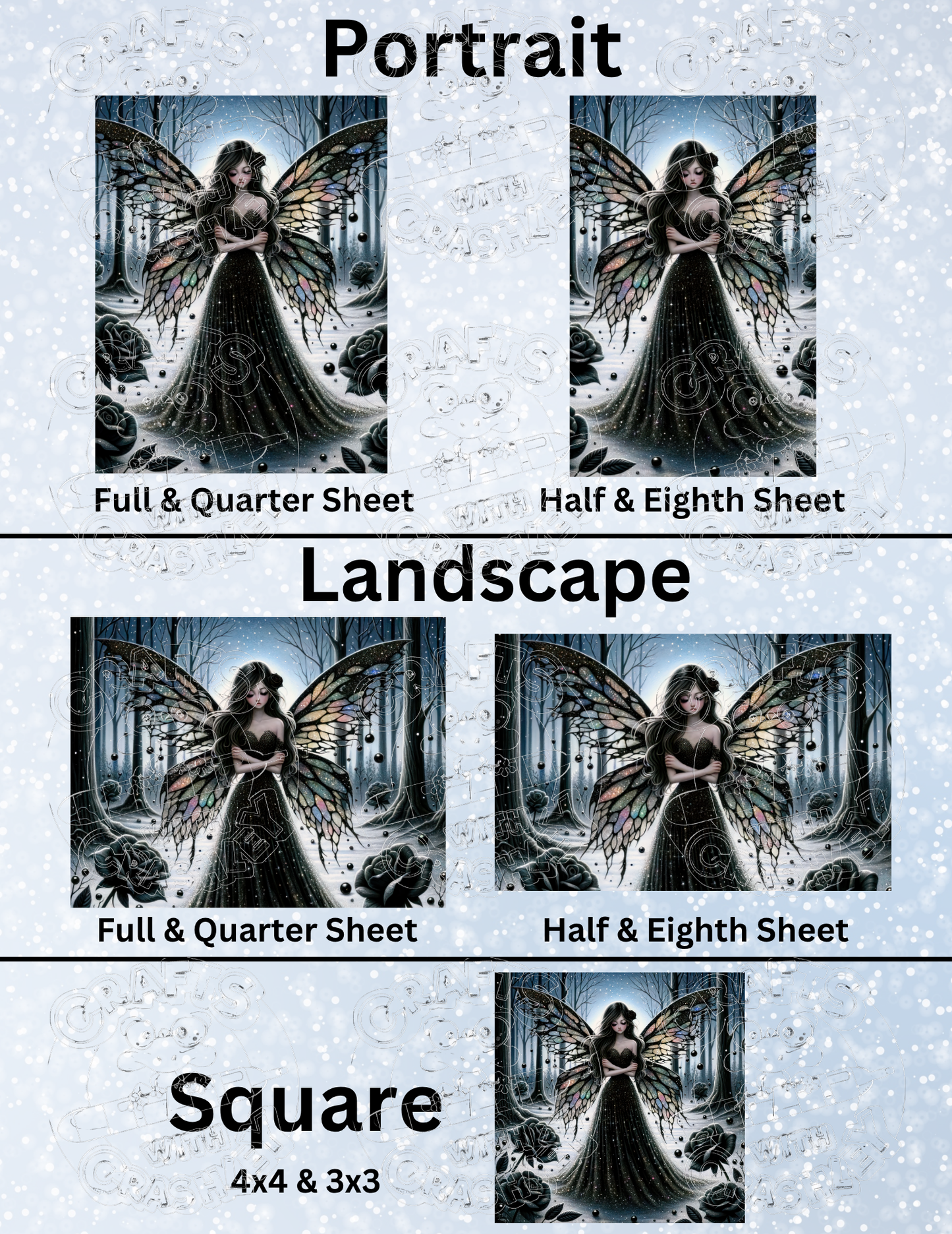 "Dark Winter" by ©Cocomarshmallow Premium Decorative Release Papers for Diamond Painting