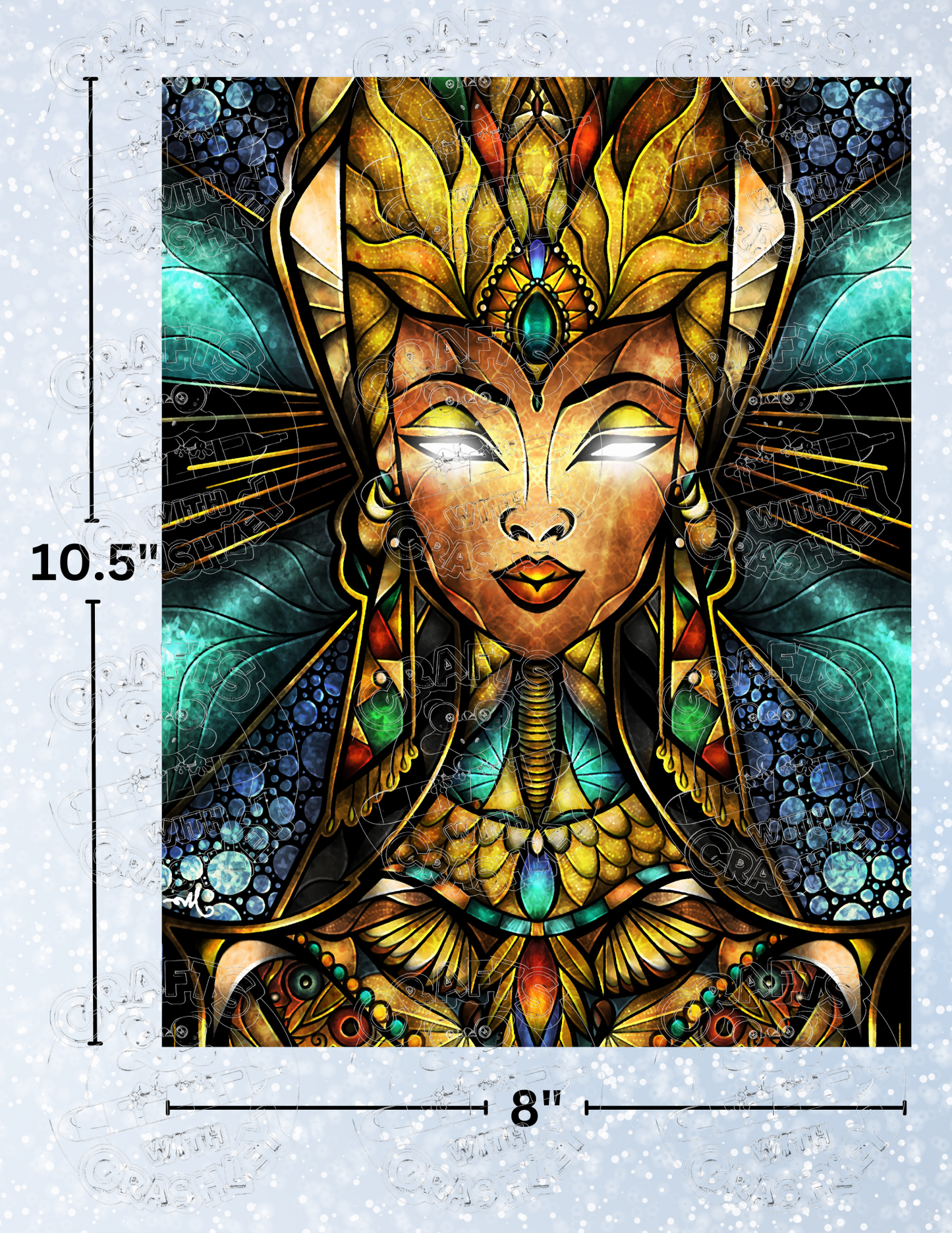 "Nefertiti" by ©Mandie Manzano Premium Decorative Release Papers for Diamond Painting