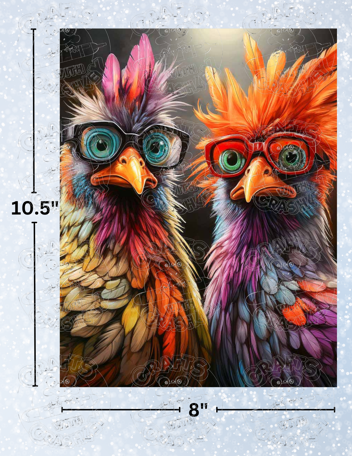 "Duke & Earl Cluckington" by ©Stacy Deal Premium Decorative Release Papers for Diamond Painting