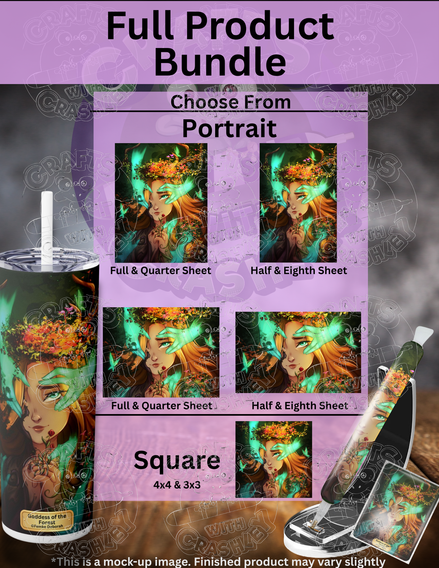 "Goddess of the Forest" by ©Femke Deborah Premium Accessories for Diamond Painting