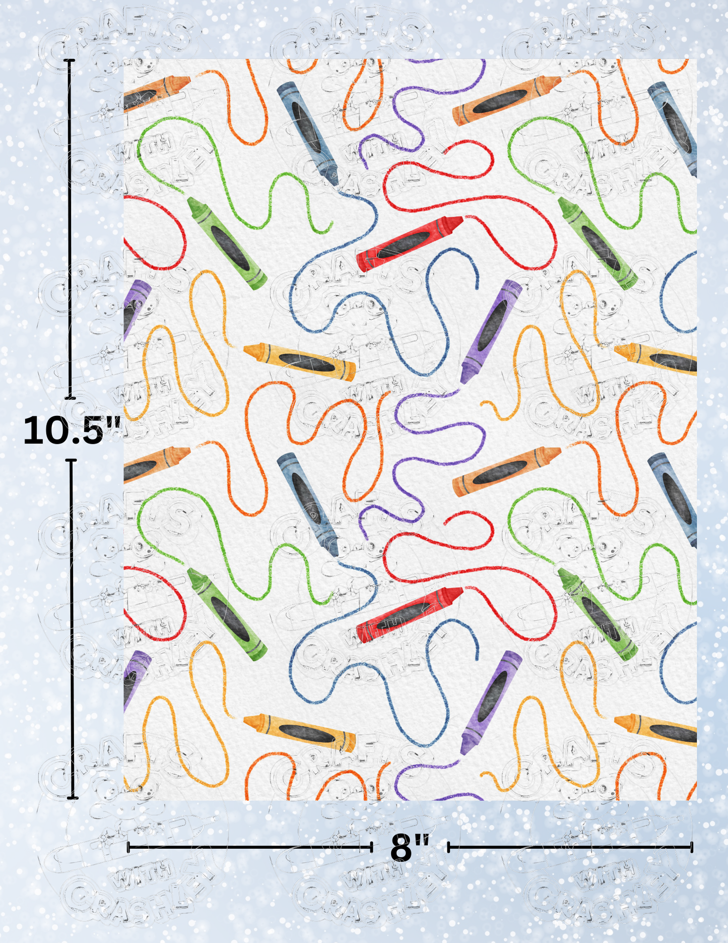 "Crayon Scribbles" by ©Sara Anne Creations Premium Decorative Release Papers for Diamond Painting