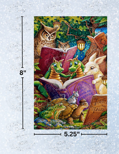 "Reading Time" By ©Randal Spangler Decorative Diamond Painting Release Papers