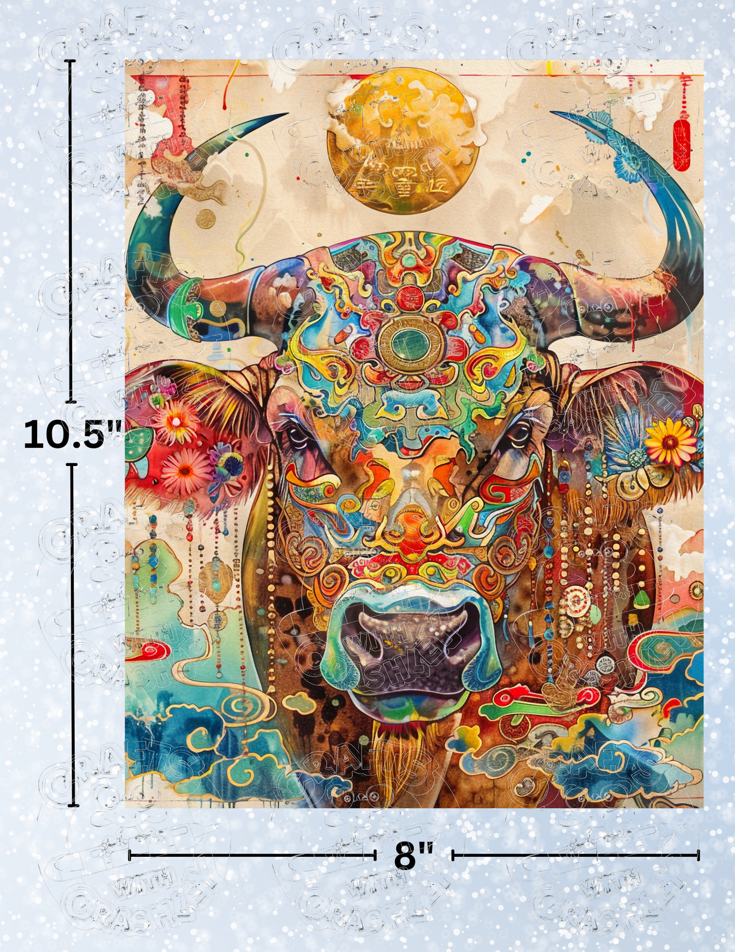 "Feeling Bullish" by ©Claudia McKinney Premium Decorative Release Papers for Diamond Painting