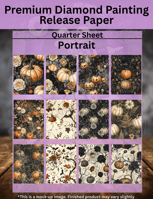 Vintage Halloween Combo Pack Premium Release Paper for Diamond Painting
