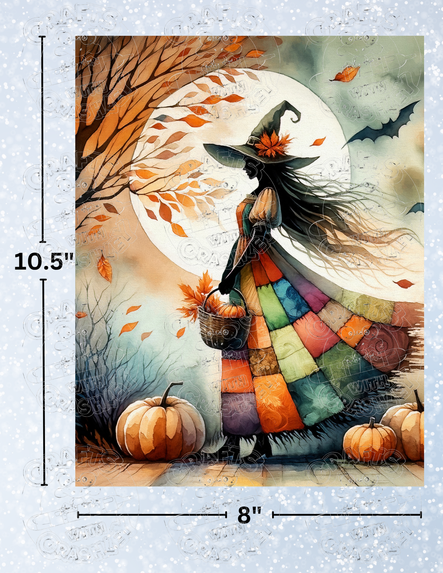 "Autumn Witch" by ©Peggy Collins Premium Decorative Release Papers for Diamond Painting
